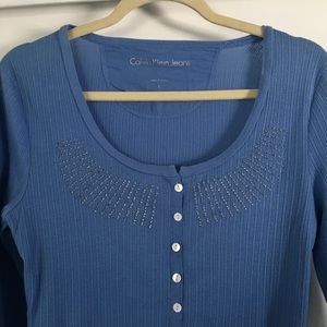 Calvin Klein.  Blue Shirt.  Large